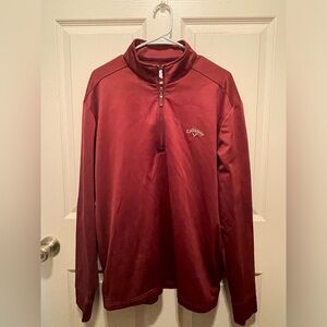 Callaway Mens Golf Quarter Zip Pullover w/ Pockets